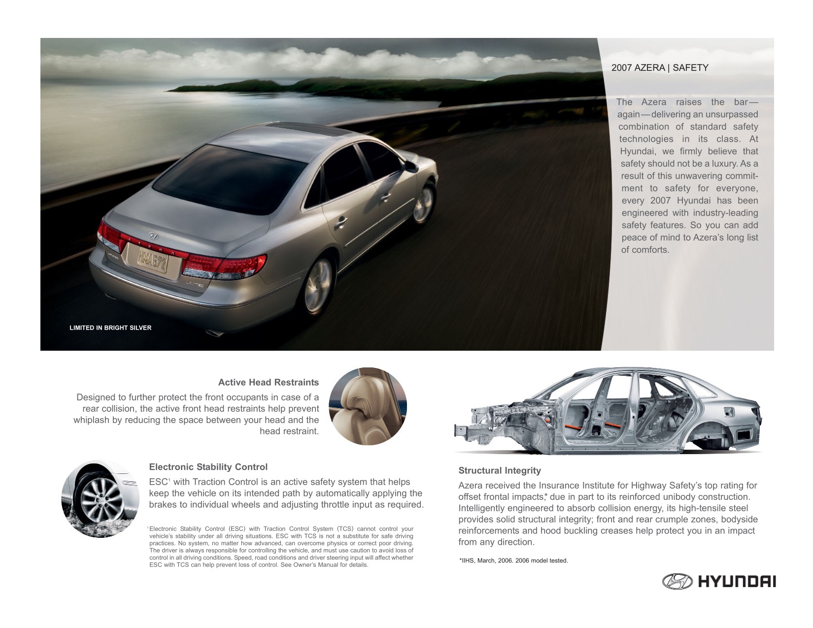2007 Hyundai Azera Brochure Page 1